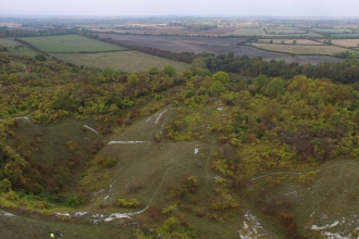 Totternhoe quarry by drone