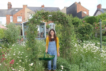 Becky Makes in her garden