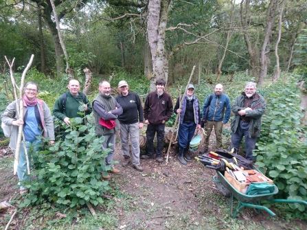Coppicing workshop at Hayley Wood in October 2019
