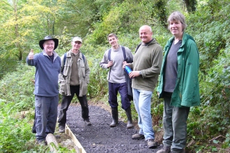 Volunteers on a nature reserve