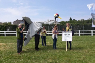 Great Fen team with crane by Lee Searle