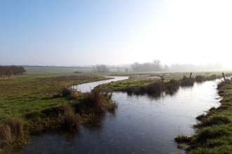 Scrapes at Stanwick Lakes filled with water