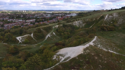 view from above at Blow's Downs