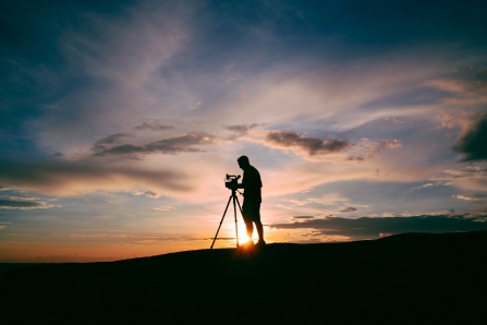 Sunset filming