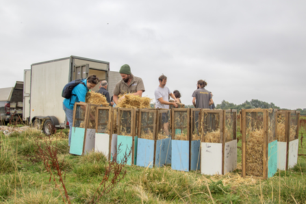 Staff at the Water Vole release at Nene Wetlands