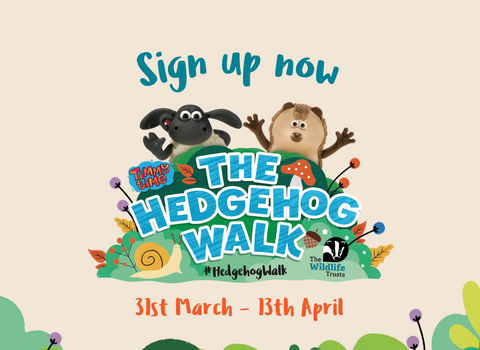 The Hedgehog Walk sign up now banner